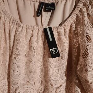 New Direcrions A line dress Peach Lace